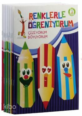 Renklerle Öğreniyorum Boyama Seti (Renkli Örnekli 10 Kitap) | Kolektif