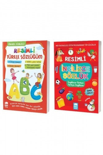 Resimli Örnek Cümleli Ingilizce Sözlük Ve Türkçe Sözlük - 2 Kitap Set 