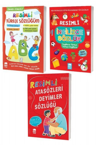 Resimli Türkçe Ingilizce Ve Atasözleri Deyimler Sözlükleri - 3 Kitap S