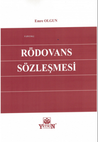 Rödovans Sözleşmesi | Emre Olgu | Yetkin Yayınları