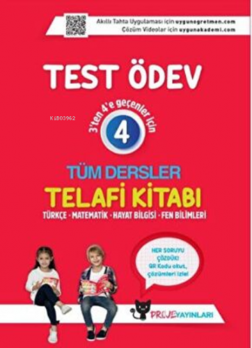 Sadık Uygun 4.Sınıf Telafi Kitabı ( Tüm Dersler ) Proje Yayınları | Ko