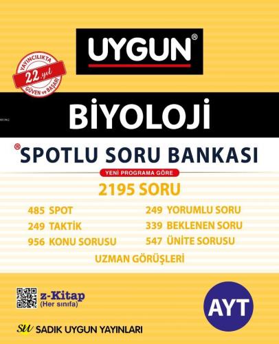 Sadık Uygun Yayınları AYT Biyoloji Spotlu Soru Bankası Sadık Uygun | |