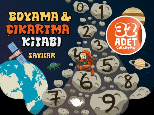 Sayılar - Boyama & Çıkartma Kitabı - 32 Adet Çıkartma | Kolektif | Çik