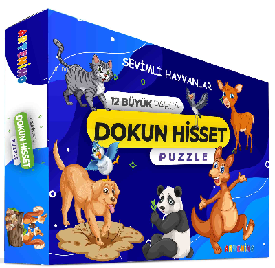 Sevimli Hayvanları 12 Büyük Parça Dokun Hisset Puzzle | | Artenino Hob