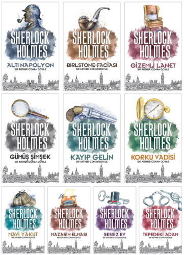 Sherlock Holmes Seti - 10 Kitap Takım | Sir Arthur Conan Doyle | Halk 