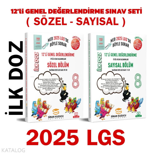 Sinan Kuzucu Yayınları 2025 LGS 8. Sınıf İlk Doz 12'li Genel Değerlend