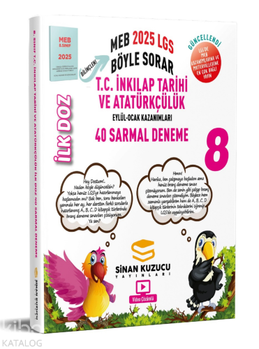 Sinan Kuzucu Yayınları 2025 LGS 8. Sınıf İlk Doz 40 Sarmal Branş Denem