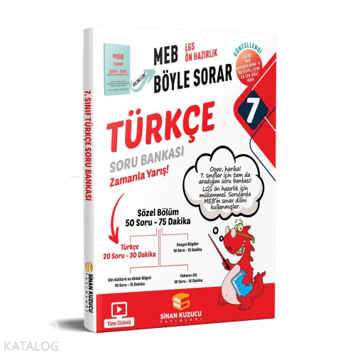 Sinan Kuzucu Yayınları 7. Sınıf Türkçe Soru Bankası | Kolektif | Sinan