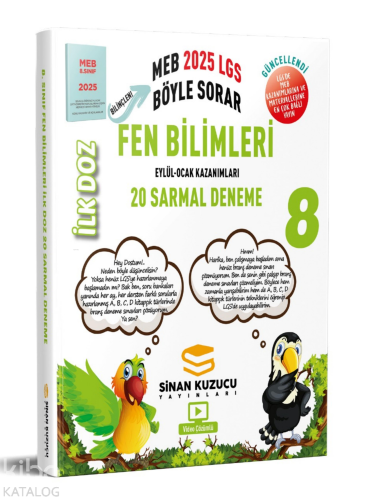 Sinan Kuzucu Yayınları 8. Sınıf İlk Doz Fen Bilimleri 20 Sarmal Branş 