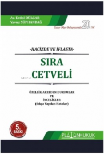 Sıra Cetveli | Yavuz Süphandağ | Platon Hukuk Yayınevi