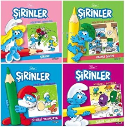 Şirinler Hikayeli Boyama Seti (4 Kitap Takım) | Kolektif | Pogo Çocuk