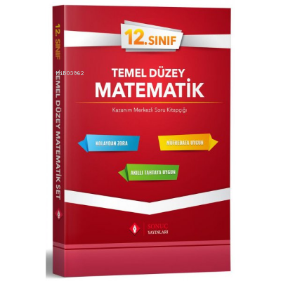 Sonuç Yayınları 12.Sınıf Matematik Set / Temel Düzey | Kolektif | Sonu