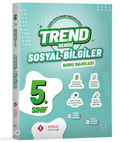 Sonuç Yayınları 5. Sınıf Sosyal Bilgiler Trend Serisi Soru Bankası | K