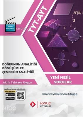 Sonuç Yayınları TYT AYT Geometri Doğrunun Analitiği Dönüşümler Çemberi