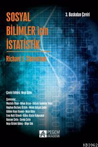 Sosyal Bilimler İçin İstatistik | Richard J. Shavelson | Pegem Akademi