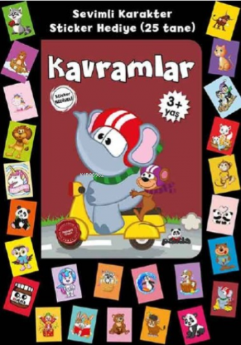 Stickerlı 3+ Yaş Kavramlar | Pedagog Afife Çoruk | Beyaz Panda Yayınla