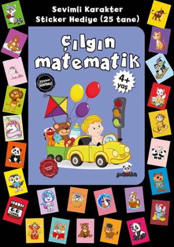 Stickerlı 4+ Yaş Çılgın Matematik | Pedagog Afife Çoruk | Beyaz Panda 