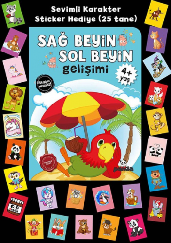 Stickerlı 4+ Yaş Sağ Beyin Sol Beyin Gelişimi | Pedagog Afife Çoruk | 