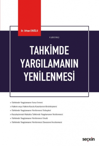 Tahkimde Yargılamanın Yenilenmesi;(HMK Kapsamında) | Orhan Eroğlu | Se