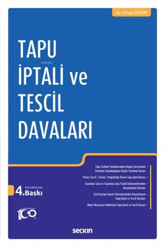 Tapu İptali ve Tescil Davaları | Erhan Günay | Seçkin Yayıncılık