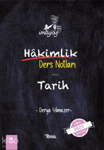 Tarih;Hakimlik Ders Notları | Derya Yılmazer | Temsil Kitap