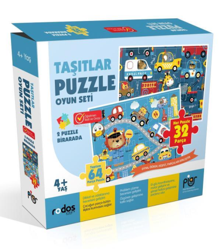 Taşıtlar Puzzle Oyun Seti (4+Yaş) | Kolektif | Halk Kitabevi