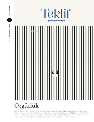 Teklif 3. Sayı;2 Aylık Düşünce Dergisi | Kolektif | Teklif Dergi