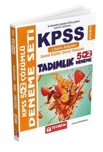 Teorem Yayıncılık KPSS Genel Kültür Genel Yetenek Lisans Tadımlık 5 + 