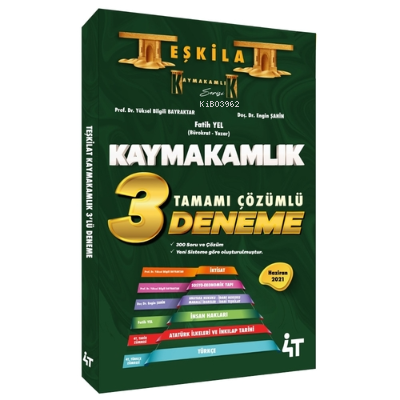 Teşkilat Kaymakamlık 3'Lü Deneme | Kolektif | 4T Yayınevi