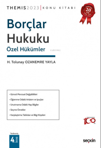 THEMIS – Borçlar Hukuku Özel Hükümler – Konu Kitabı | H. Tolunay Ozane