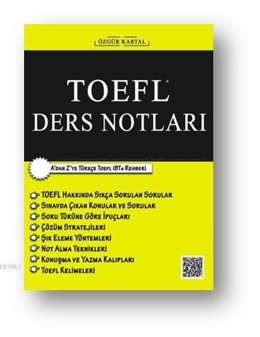 TOEFL Ders Notları | Özgür Kartal | Sokak Kitapları Yayınları