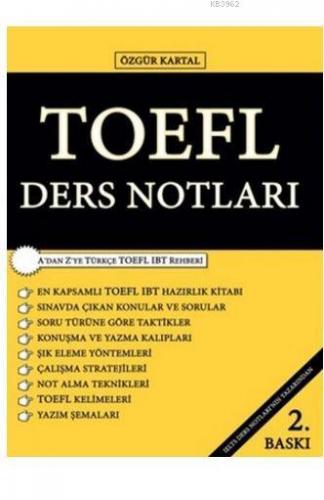 Toefl Ders Notları | Özgür Kartal | Sokak Kitapları Yayınları