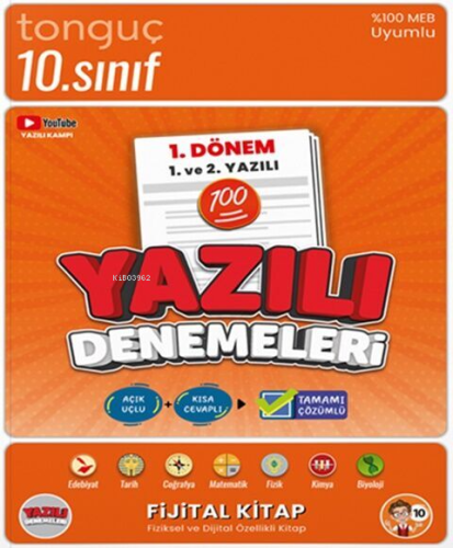 Tonguç Akademi 10. Sınıf Yazılı Denemeleri 1. Dönem 1 ve 2. Yazılı | K