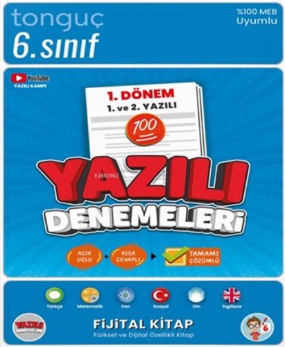 Tonguç Akademi 6. Sınıf Yazılı Denemeleri 1. Dönem 1 ve 2. Yazılı | Ko