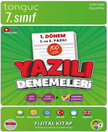 Tonguç Akademi 7. Sınıf Yazılı Denemeleri 1. Dönem 1 ve 2. Yazılı | Ko