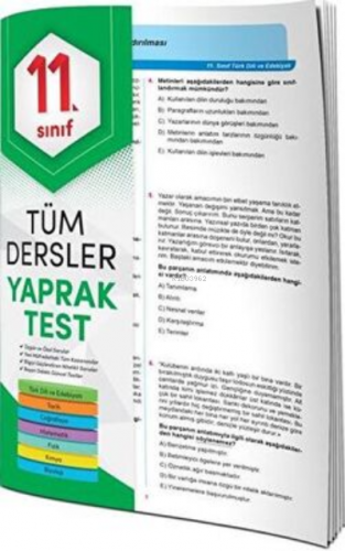 Tüm Dersler Yaprak Test 11. Sınıf /4 Element | Kolektif | 4 Element (H