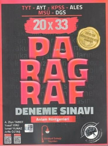 TYT AYT KPSS ALES MSÜ DGS Paragraf 20 x 33 Deneme Sınavı | A. Ziya Tam