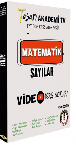 TYT DGS KPSS ALES MSÜ Matematik Sayılar Video Ders Notları Tasarı Eğit