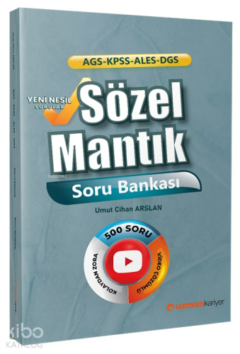 Uzman Kariyer Yayınları KPSS MEB-AGS ALES DGS Sözel Mantık Soru Bankas