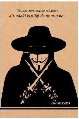 V For Vendetta - Kraft Defter | | Aylak Adam Hobi