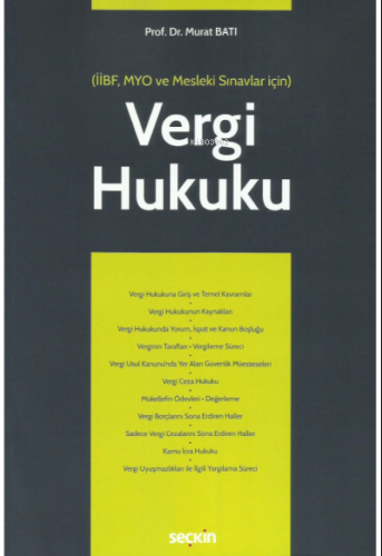 Vergi Hukuku | Murat Batı | Seçkin Yayıncılık