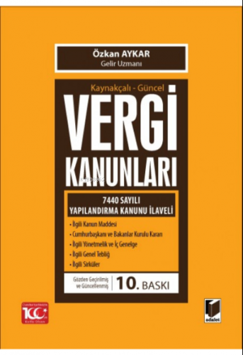 Vergi Kanunları | Özkan Aykar | Adalet Yayınevi