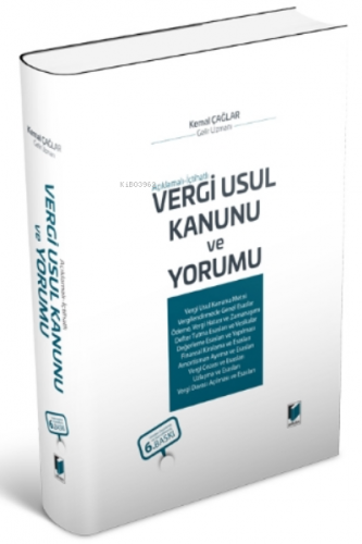 Vergi Usul Kanunu Ve Yorumu;Açıklamalı - İçtihatlı | Kemal Çağlar | A