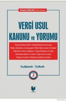 Vergi Usul Kanunu ve Yorumu | Kemal Çağlar | Adalet Yayınevi