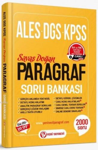 Veri Yayınevi 2020 ALES DGS KPSS Paragraf Soru Bankası | Kolektif | Ve