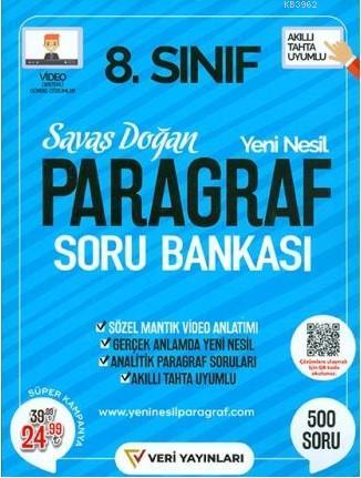 Veri Yayınevi 8.Sınıf LGS Paragraf Soru Bankası | Kolektif | Veri Yayı