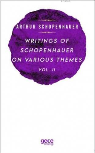 Writings Of Schopenhauer On Various Themes Vol. 2 | Diogenes Laertius 