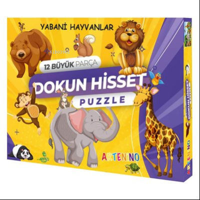 Yabani Hayvanları 12 Büyük Parça Dokun Hisset Puzzle | | Artenino Hobi