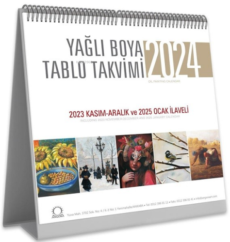 Yağlı Boya Tablo Takvimi 2024 Masa Takvimi | | Angora Yayıncılık