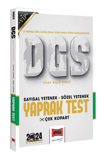 Yargı Yayınları 2024 DGS Sözel Sayısal Bölüm Yaprak Test | Kolektif | 